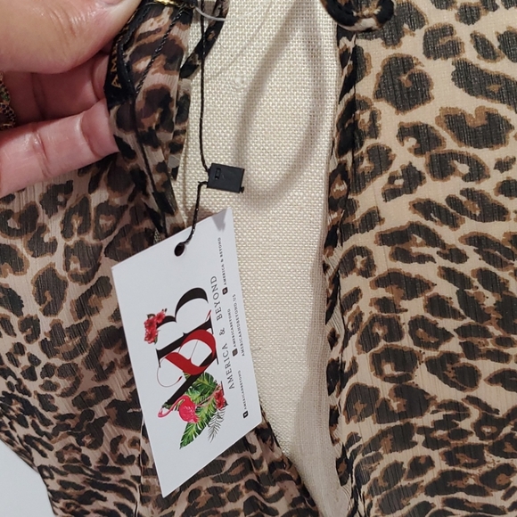 Animal Print Sheer Maxi Dress  Medium - Picture 9 of 9